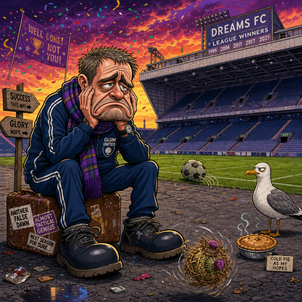 Illustration for joke: Steve Clarke has stepped down as Scotland boss after another World Cup group exit.