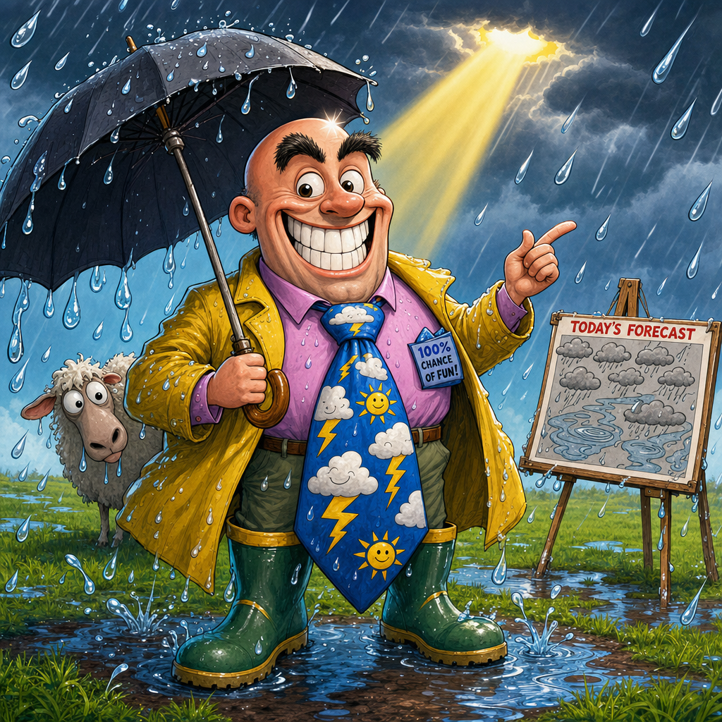Illustration for joke: Why did the British weather forecaster get a promotion?