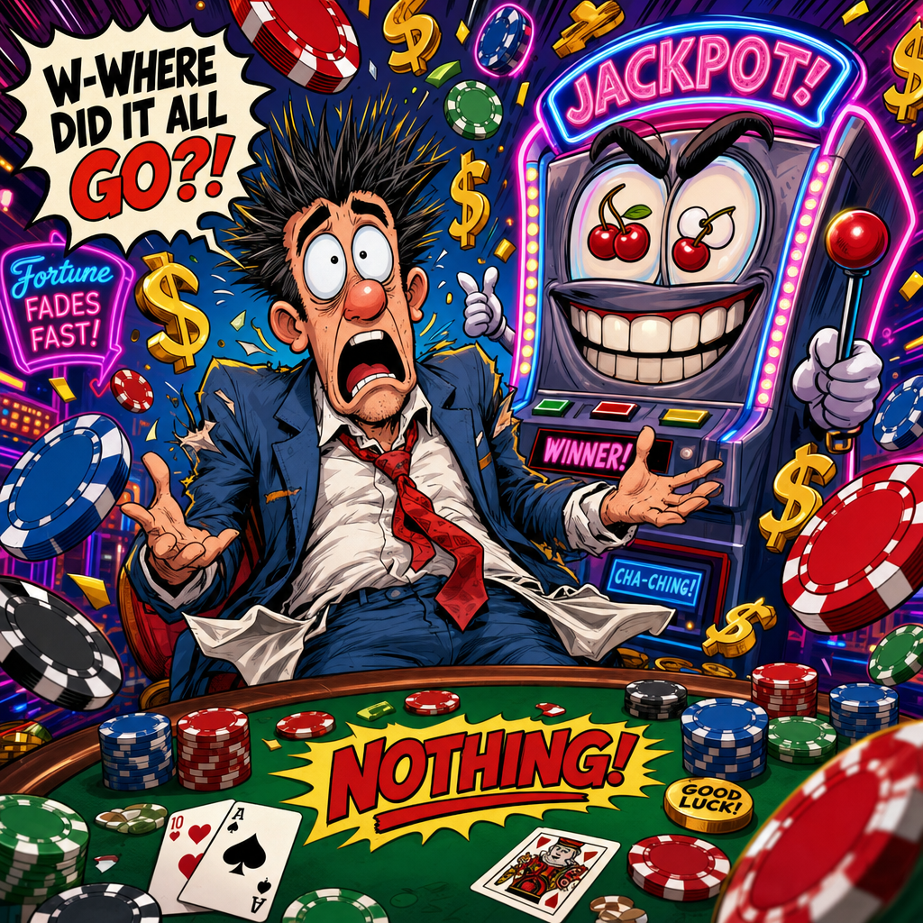 Illustration for joke: Americans now lose a quarter of a trillion dollars a year gambling, so I've decided to take up a bet