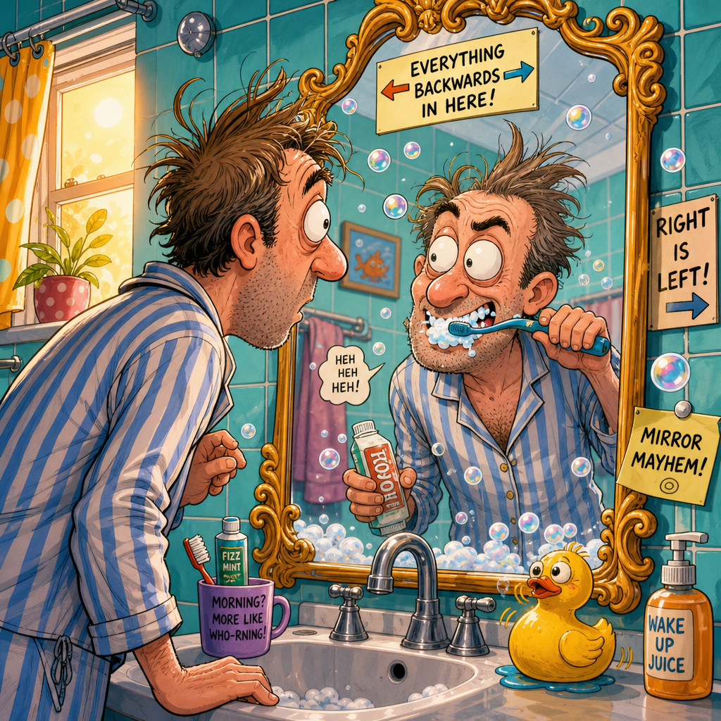 Illustration for joke: Scientists are warning us about the dangers of 'mirror life' — synthetic organisms built with revers