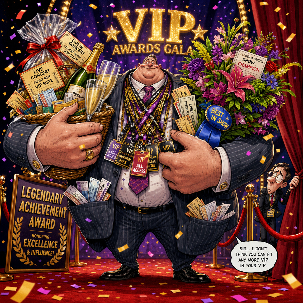 Illustration for joke: MPs have accepted £400,000 of hospitality, including Harry Styles tickets and Brit Awards freebies, 