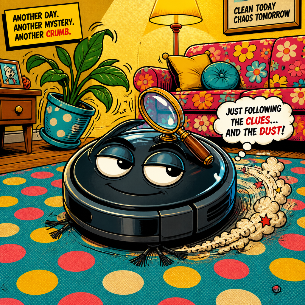 Illustration for joke: A man in Taiwan got five months in jail for catching his cheating wife on the family robot vacuum.