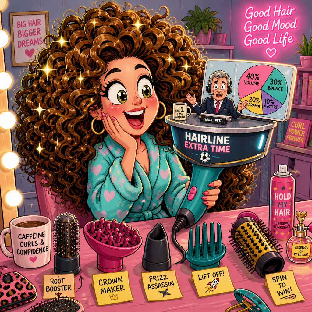 Illustration for joke: I bought that '10/10' salon-quality hair tool with £60 off, and honestly the different attachments a