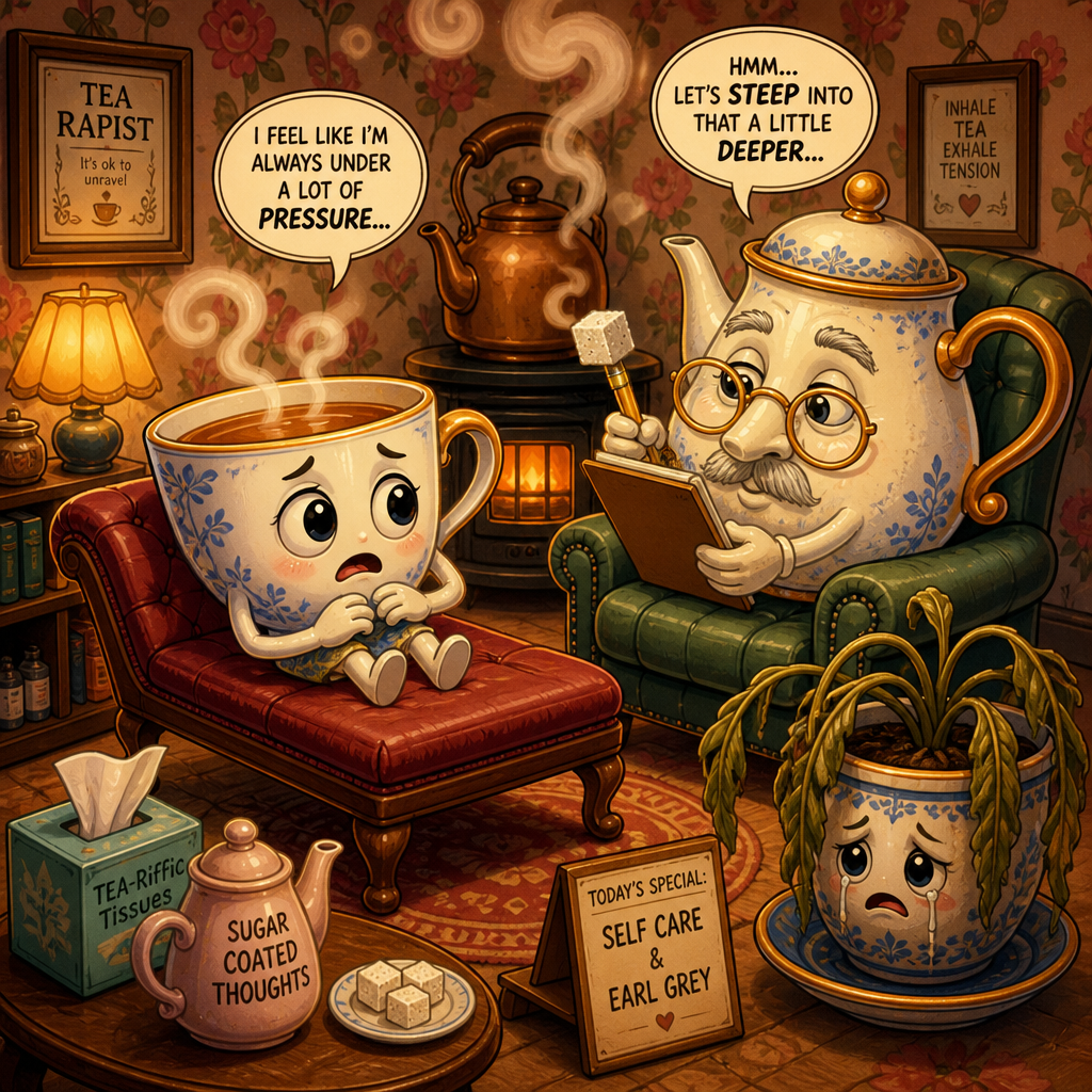 Why did the British tea refuse to go to the therapist?